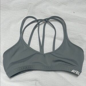 AYBL Gray Strappy Sports Bra